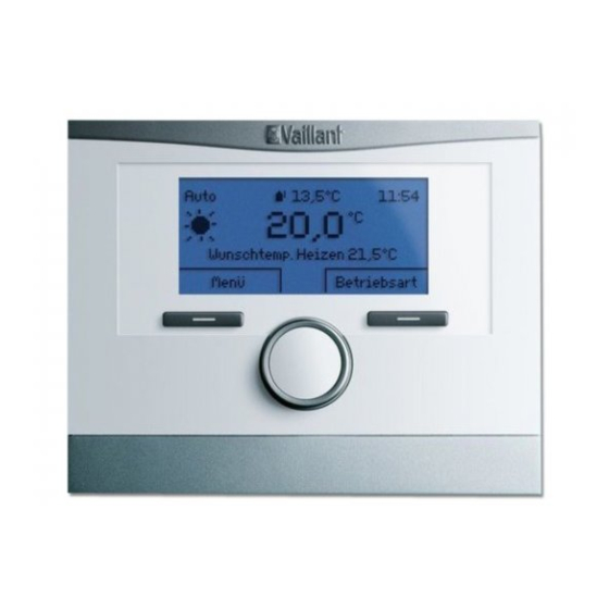 Vaillant calorMATIC 350 Mode D'emploi