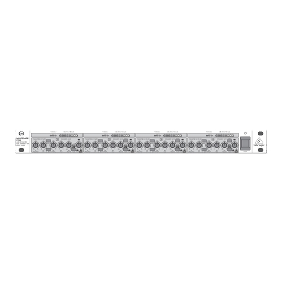 Behringer MULTIGATE PRO XR4400 Manuel D'utilisation
