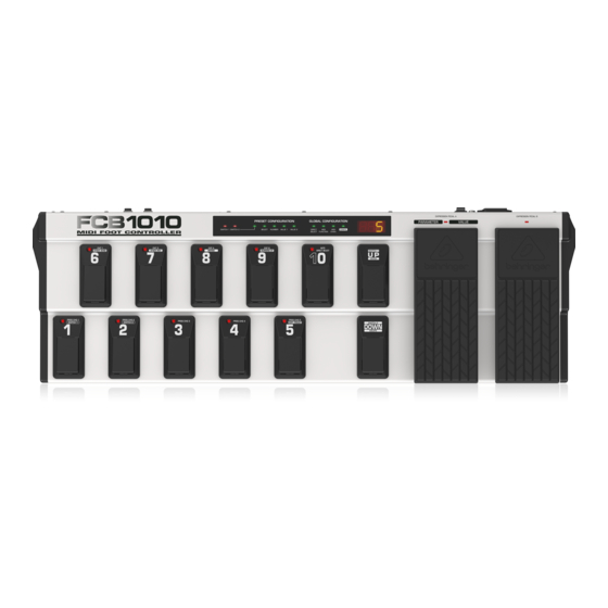 Behringer FCB1010 Guide Rapide