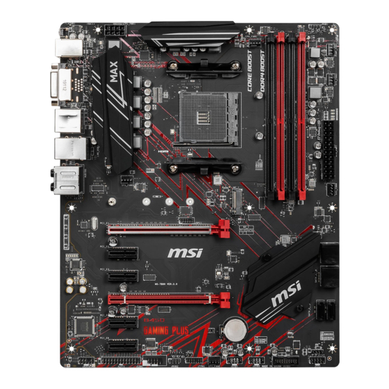 MSI B450 GAMING PLUS Manuel