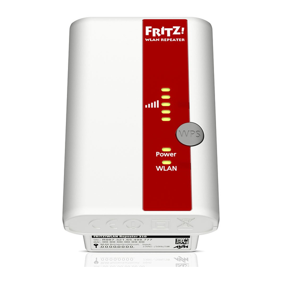 Fritz! WLAN Repeater 310 Installation Et Utilisation