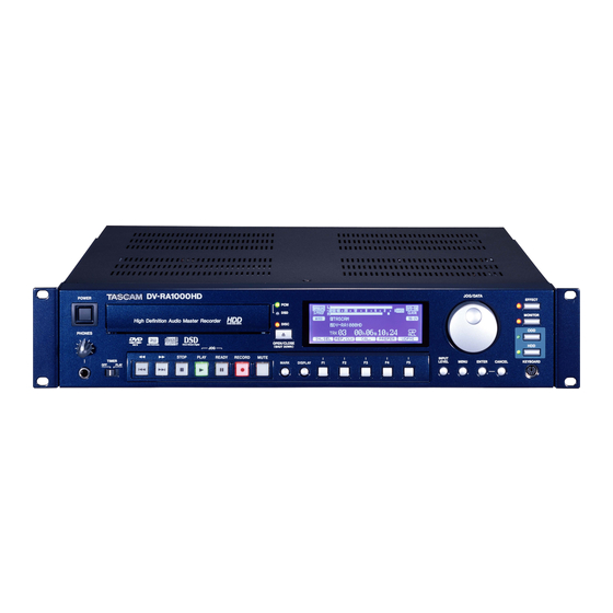 Tascam DV-RA1000HD Mode D'emploi