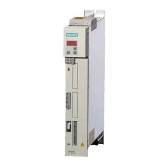 Siemens SIMOVERT MASTERDRIVES 6SE70 Serie Instructions De Service