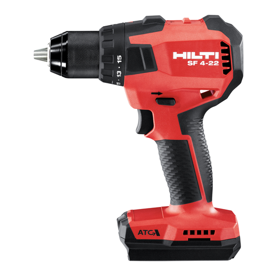 Hilti SF 4-22 Notice D'utilisation Originale