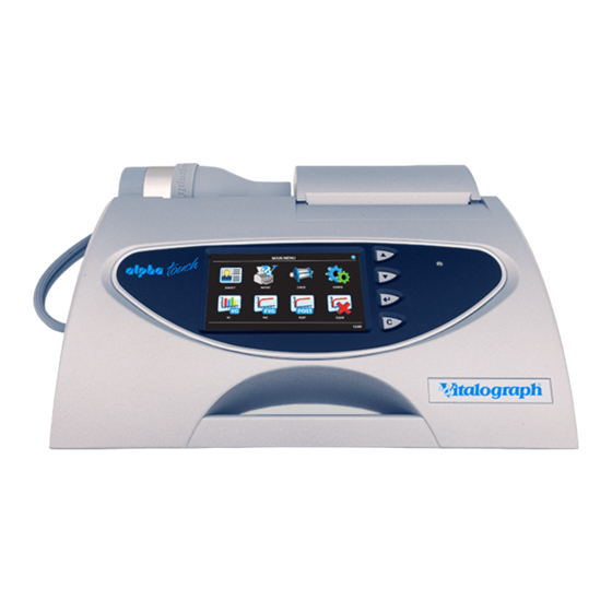 Vitalograph ALPHA Touch 6000 Mode D'emploi