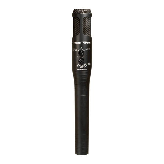 Shure VP88 Mode D'emploi