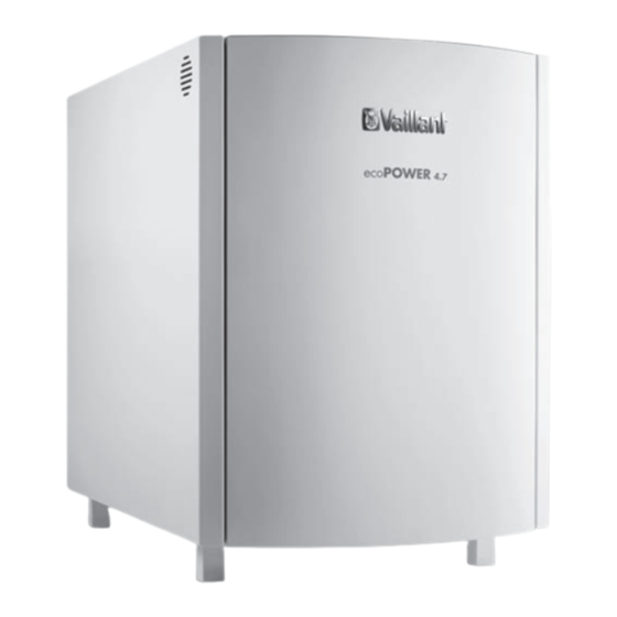 Vaillant ecoPOWER 3.0 /2 Notice D'installation Et De Maintenance