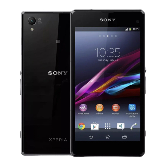 Sony Xperia Z1 Guide De L'utilisateur