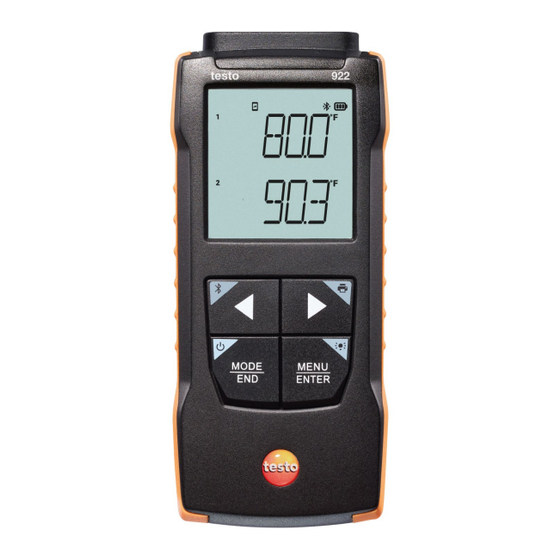 TESTO 922 Mode D'emploi