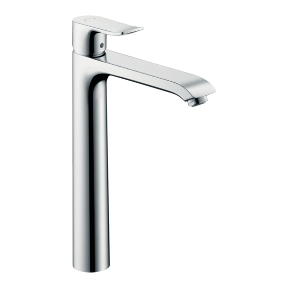 Hansgrohe Metris 100 31088000 Mode D'emploi / Instructions De Montage