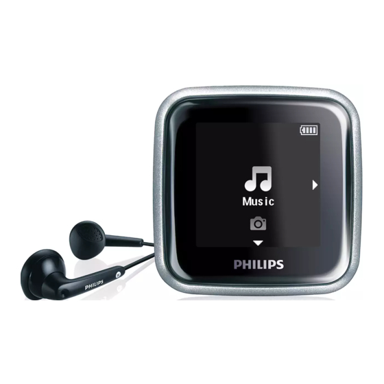 Philips GoGear SA2920 Guide De Démarrage Rapide