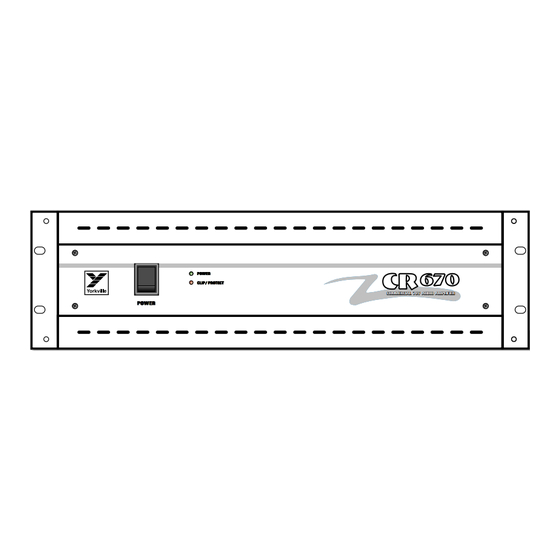 YORKVILLE CR 670 Manuel De L'utilisateur