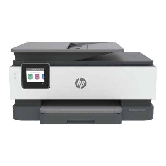 HP OfficeJet Pro 8020e Serie Guide De L'utilisateur