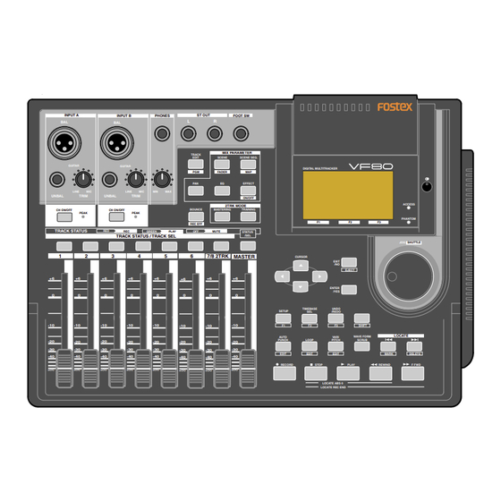 Fostex VF80 Mode D'emploi