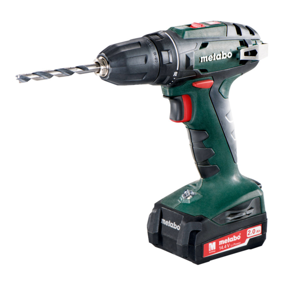 Metabo BS 14.4 Notice Originale