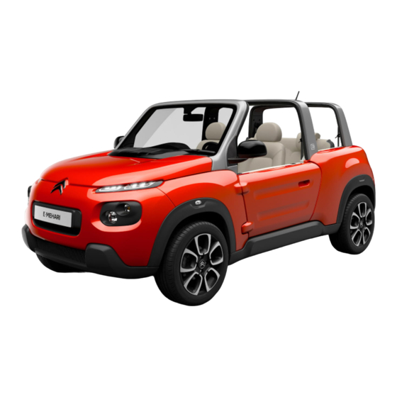 CITROEN E-MEHARI Guide D'utilisation