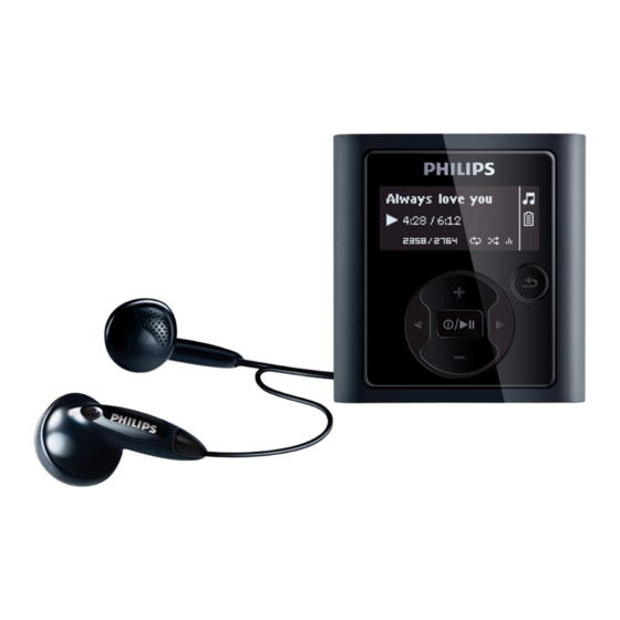Philips GoGear SA1918 Mode D'emploi