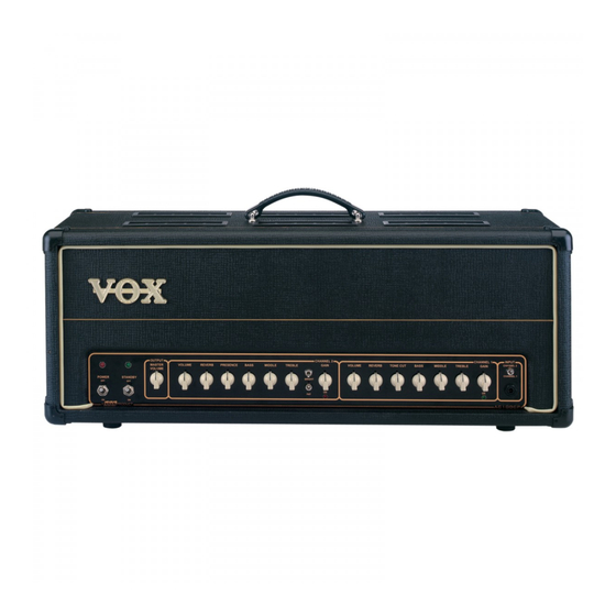 Vox AC50 Classic Plus Manuel D'utilisation