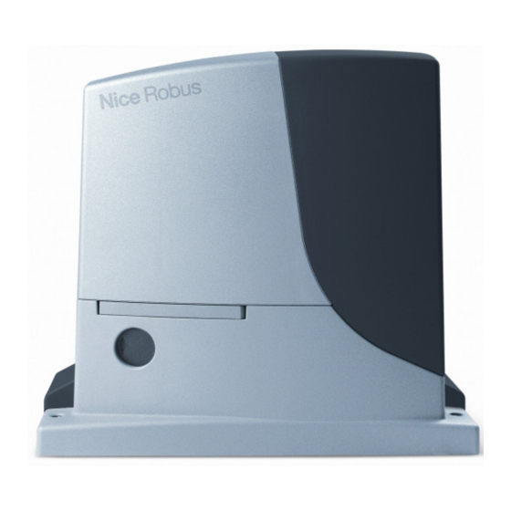 Nice Robus 600 Mode D'emploi