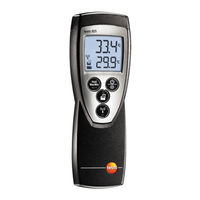 Testo 925 Mode D'emploi