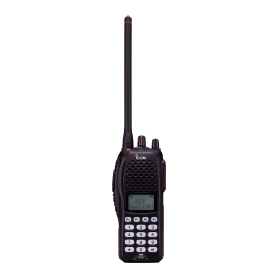 Icom IC-F30GT Manuel D'instructions