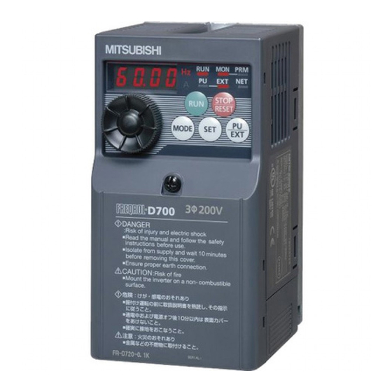 Mitsubishi Electric FR-D740 SC EC Manuel D'utilisation