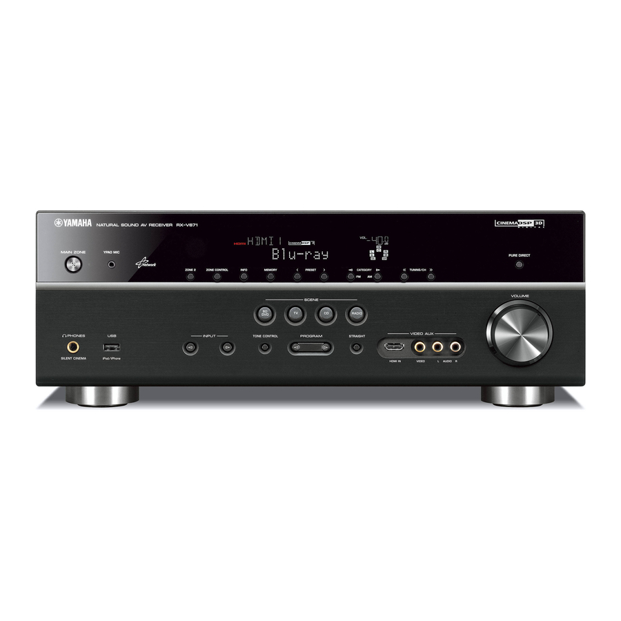 Yamaha RX-V671 Mode D'emploi