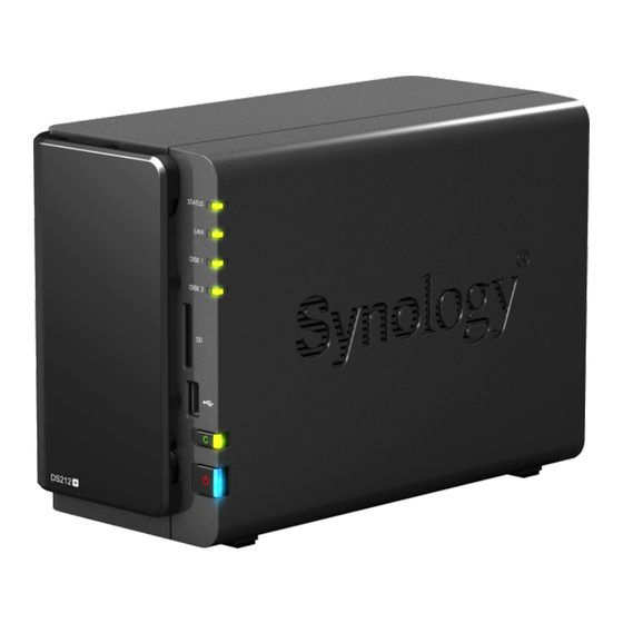 Synology DiskStation DS212 Guide D'installation Rapide