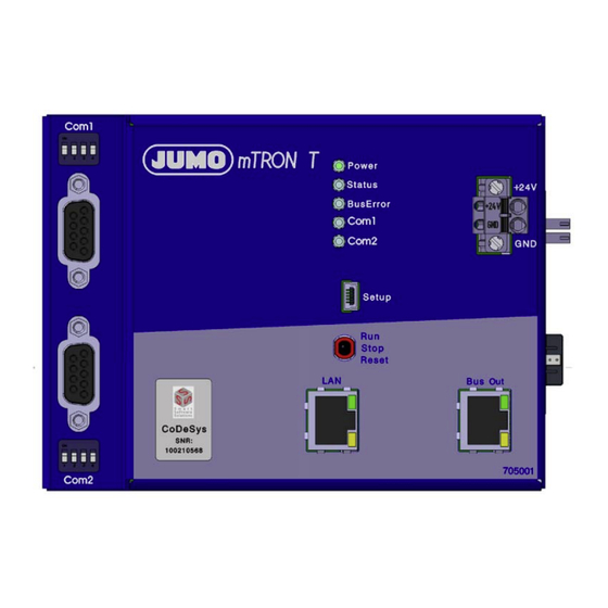 JUMO mTRON T Notice De Mise En Service
