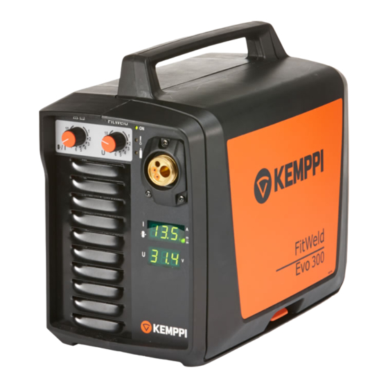 Kemppi FitWeld Evo 300 Guide De Démarrage Rapide