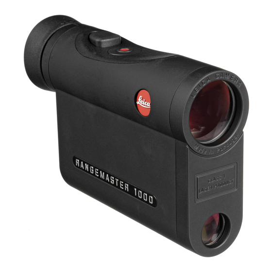 Leica RANGEMASTER CRF 1000 Notice D'utilisation