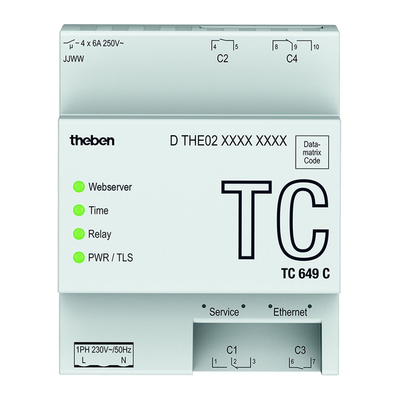 Theben TC 649 C Instructions De Montage Et D'utilisation