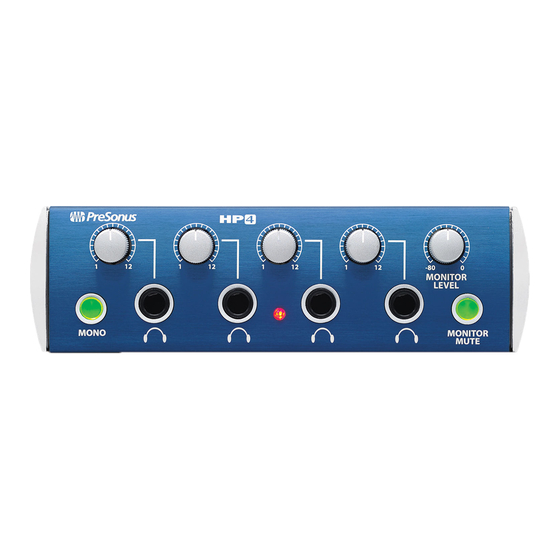 PRESONUS HP4 Mode D'emploi