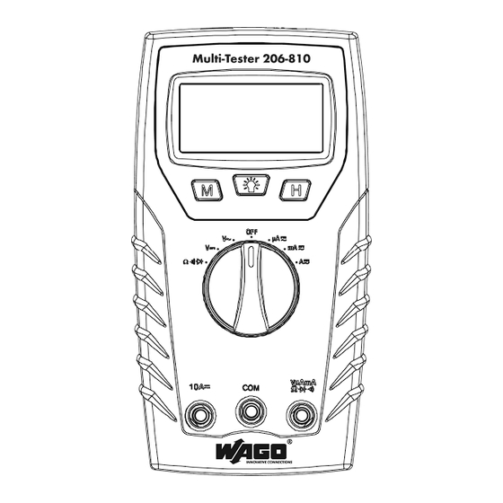 WAGO Multi- Tester 206-810 Notice D'utilisation