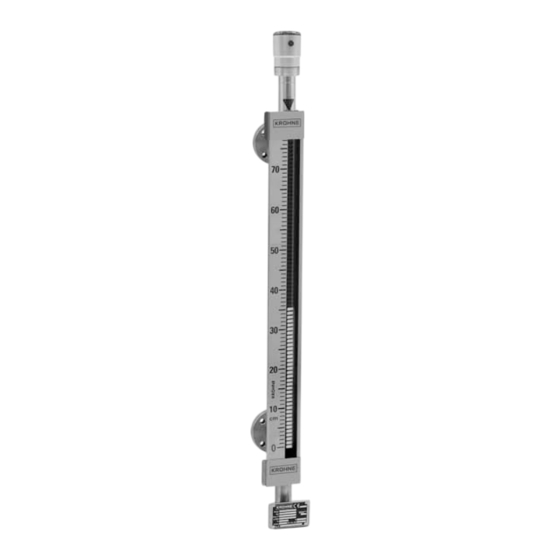 KROHNE OPTIWAVE 1010 Supplément Au Manuel