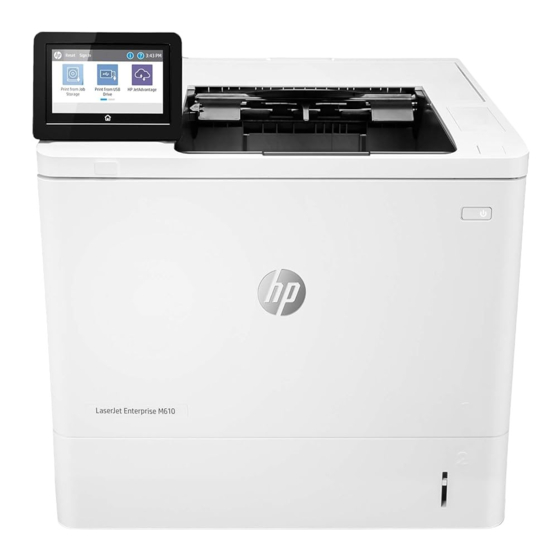 HP LaserJet Enterprise M610dn Guide De L'utilisateur