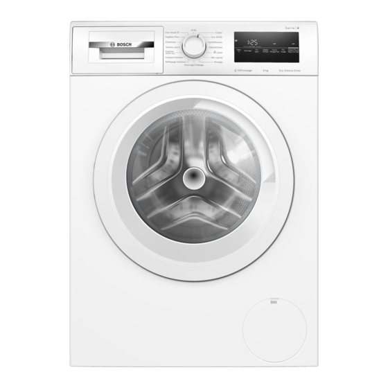 Bosch WAN28209FR Manuel D'utilisation Et Notice D'installation
