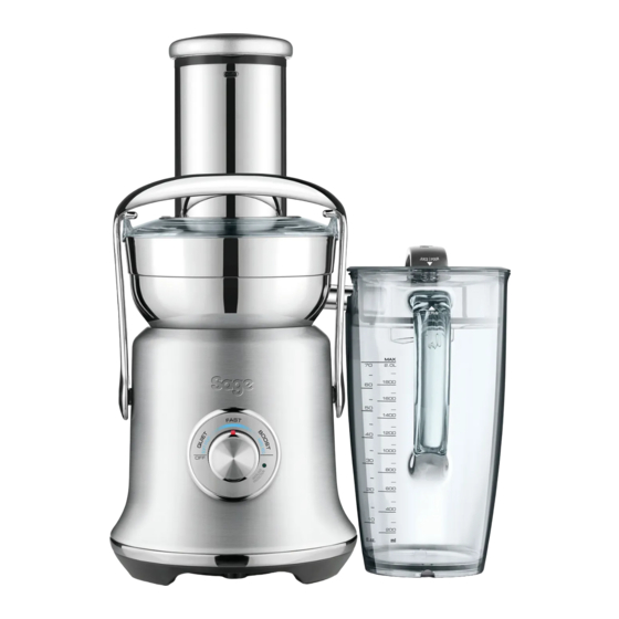 Sage the Nutri Juicer Cold XL Guide Rapide