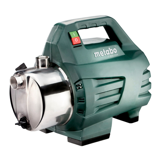 Metabo P 4500 Inox Notice Originale