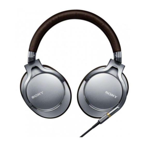 Sony MDR-1A Mode D'emploi
