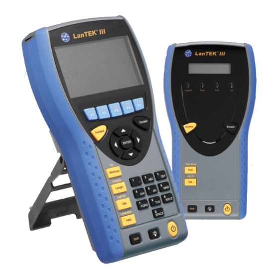 Ideal Networks LanTEK III Guide De Prise En Main