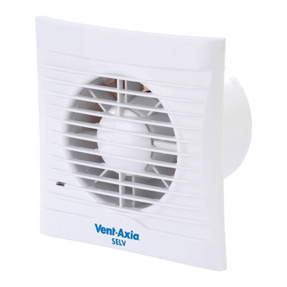 Vent-Axia Azur 100B Instructions D'installation Et De Câblage