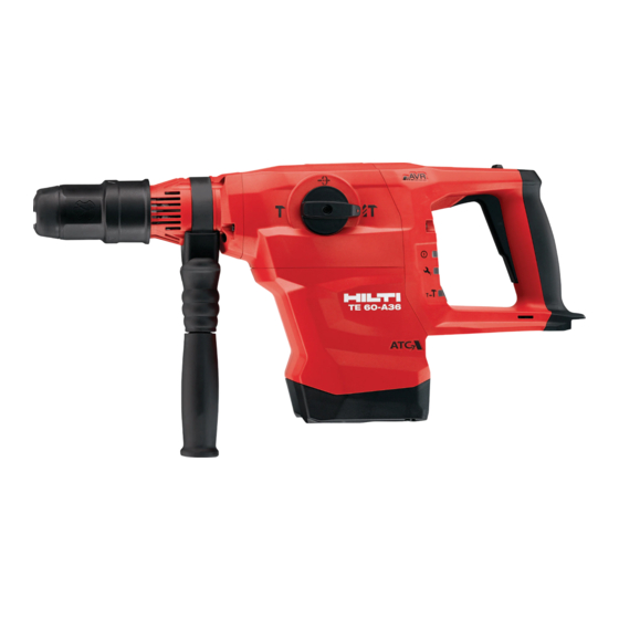 Hilti TE 60-A36 Manuels