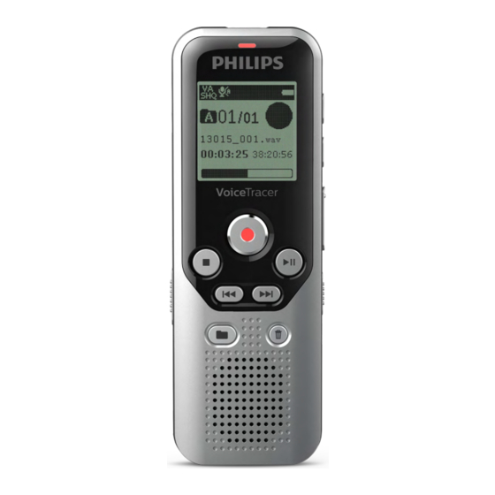 Philips VoiceTracer DVT1250 Guide De Démarrage Rapide