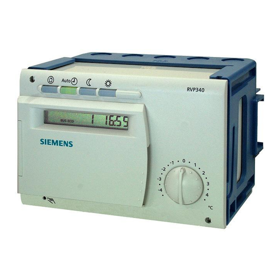 Siemens RVP35 Serie Guide Rapide