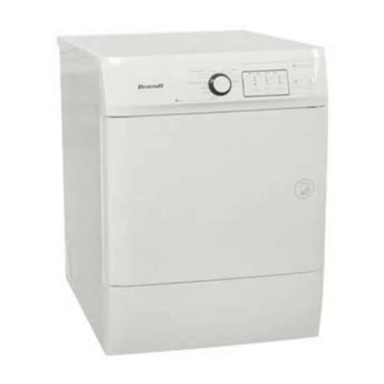 Brandt EFE 8310 F Guide D'installation & D'utilisation