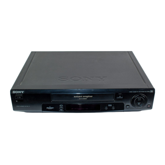 Sony SLV-SE60AE1 Mode D'emploi