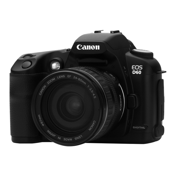 Canon EOS D60 Digital Mode D'emploi