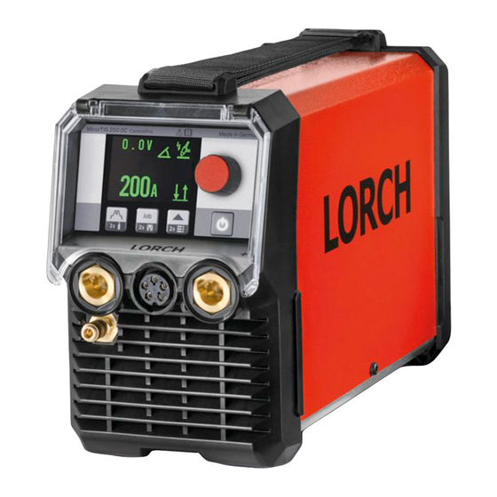 LORCH MicorTIG 200 DC ControlPro Manuel D'utilisation