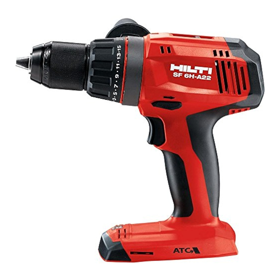 Hilti SF 6-A22 Mode D'emploi